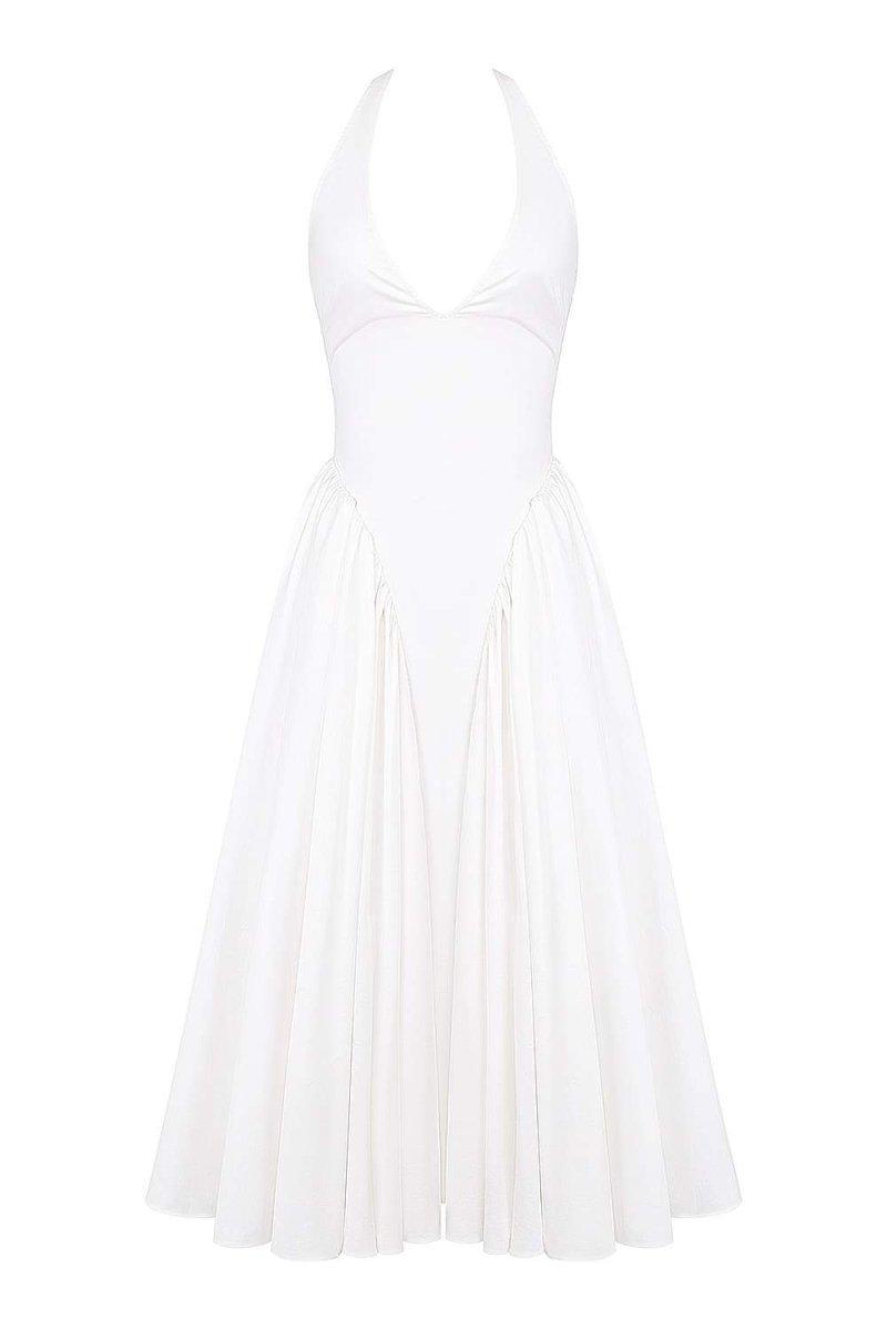 Alice Halterneck Open Back Midi Dress