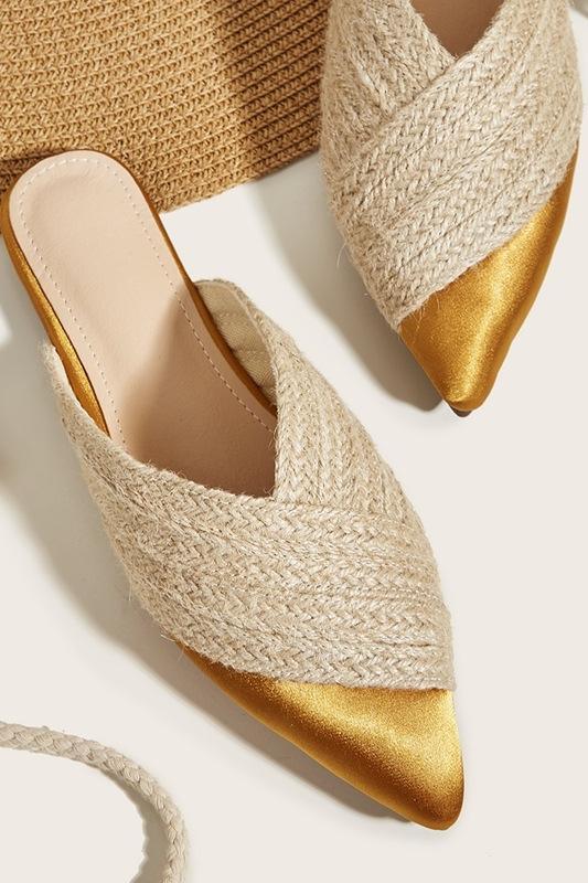 Apphia Woven Satin Slippers